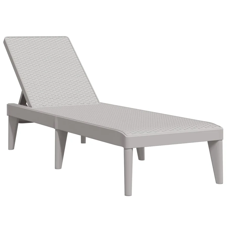 Chaise longue anthracite 186x60x29 cm PP - 22