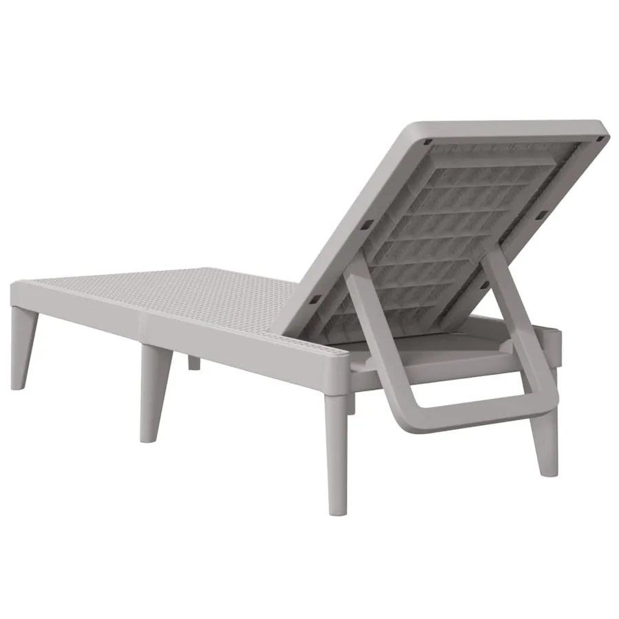 Chaise longue anthracite 186x60x29 cm PP - 26