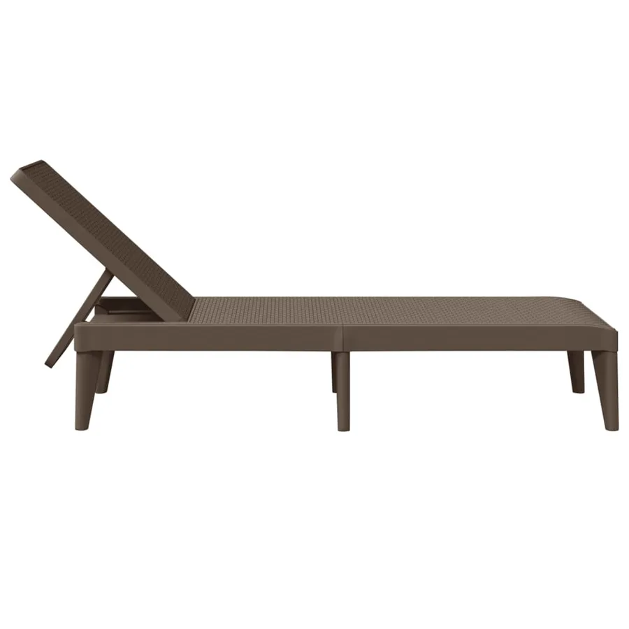 Chaise longue anthracite 186x60x29 cm PP - 35