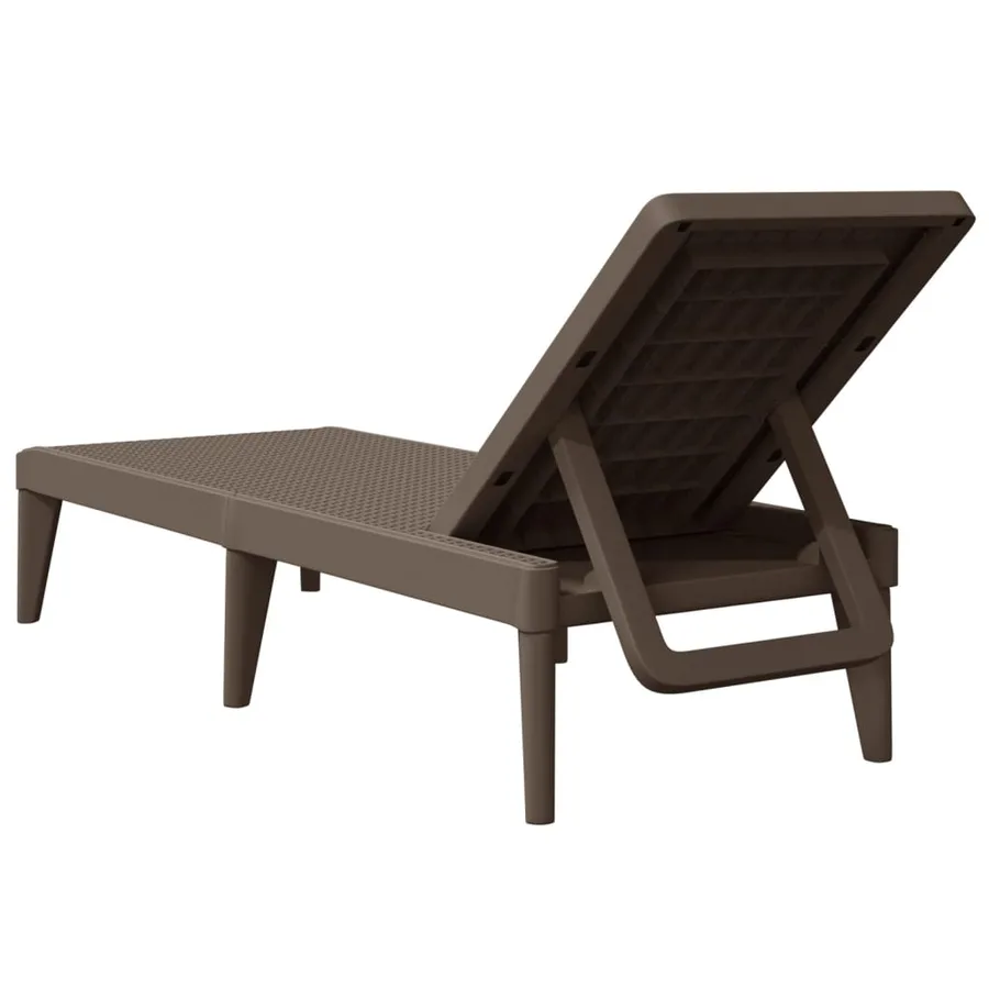 Chaise longue anthracite 186x60x29 cm PP - 36