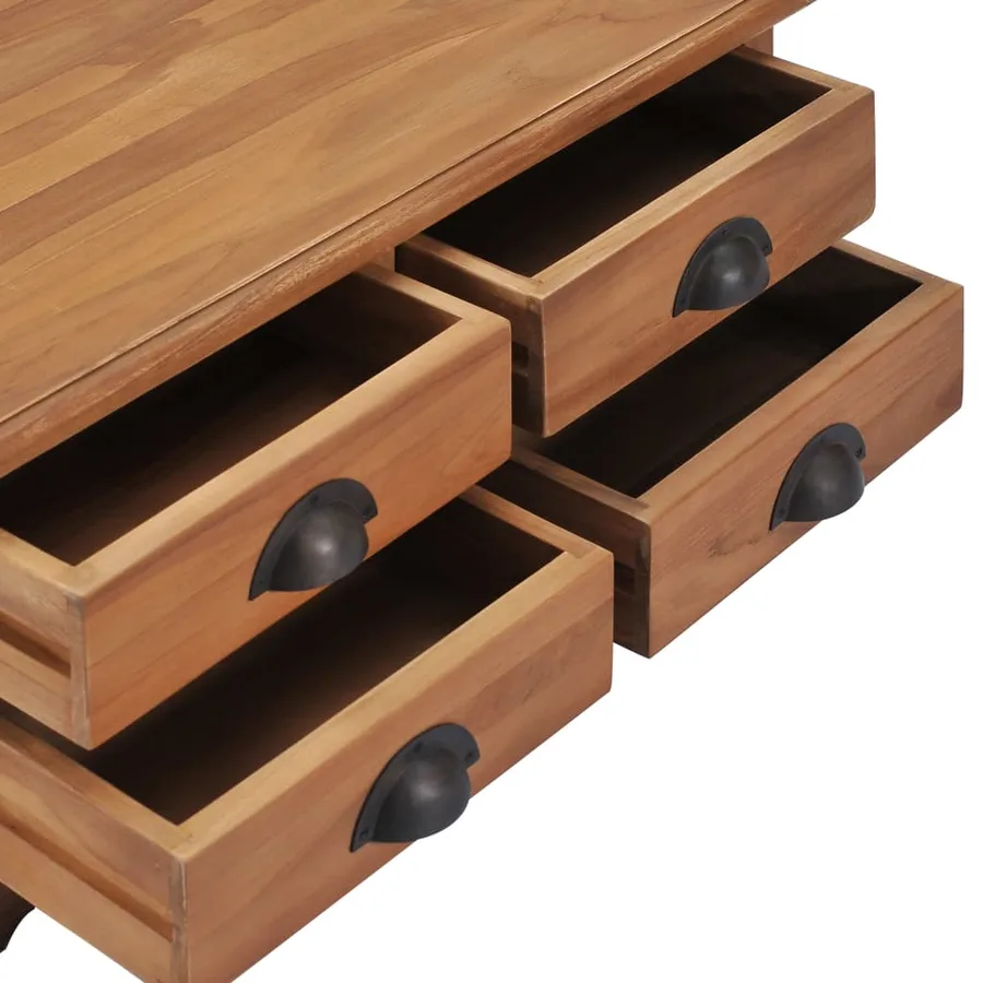 Table basse 68x68x30 cm Bois de teck solide - 4