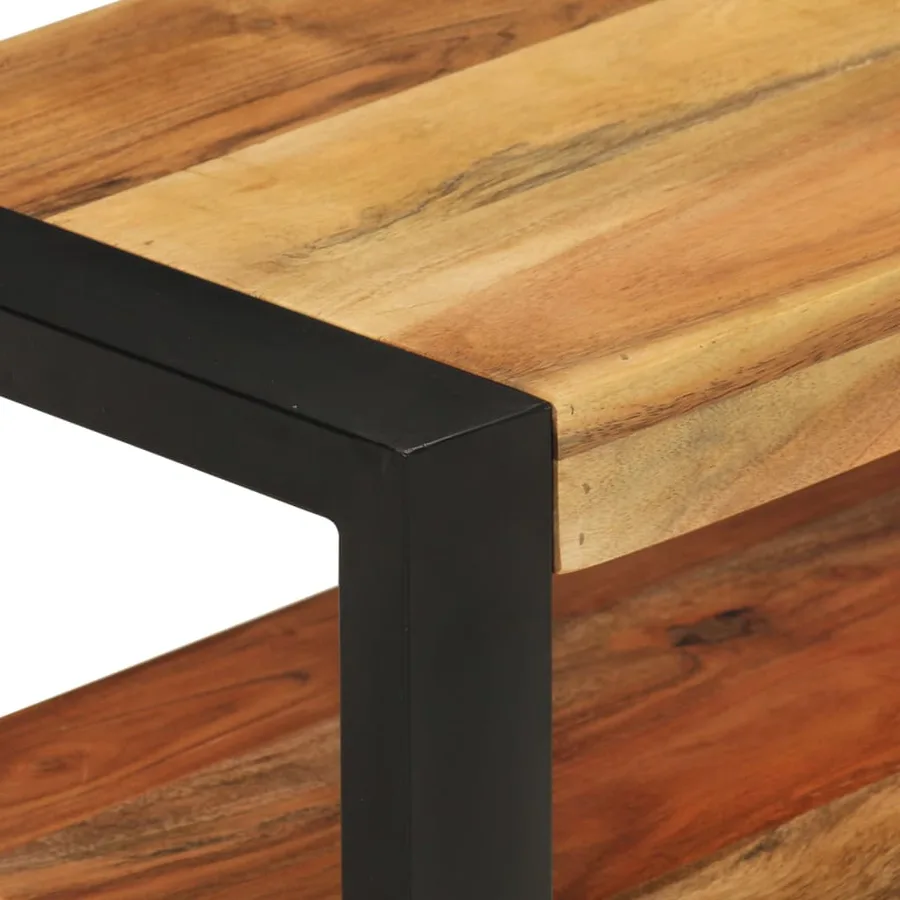 Meuble TV 120x30x45 cm bois d'acacia massif - 4