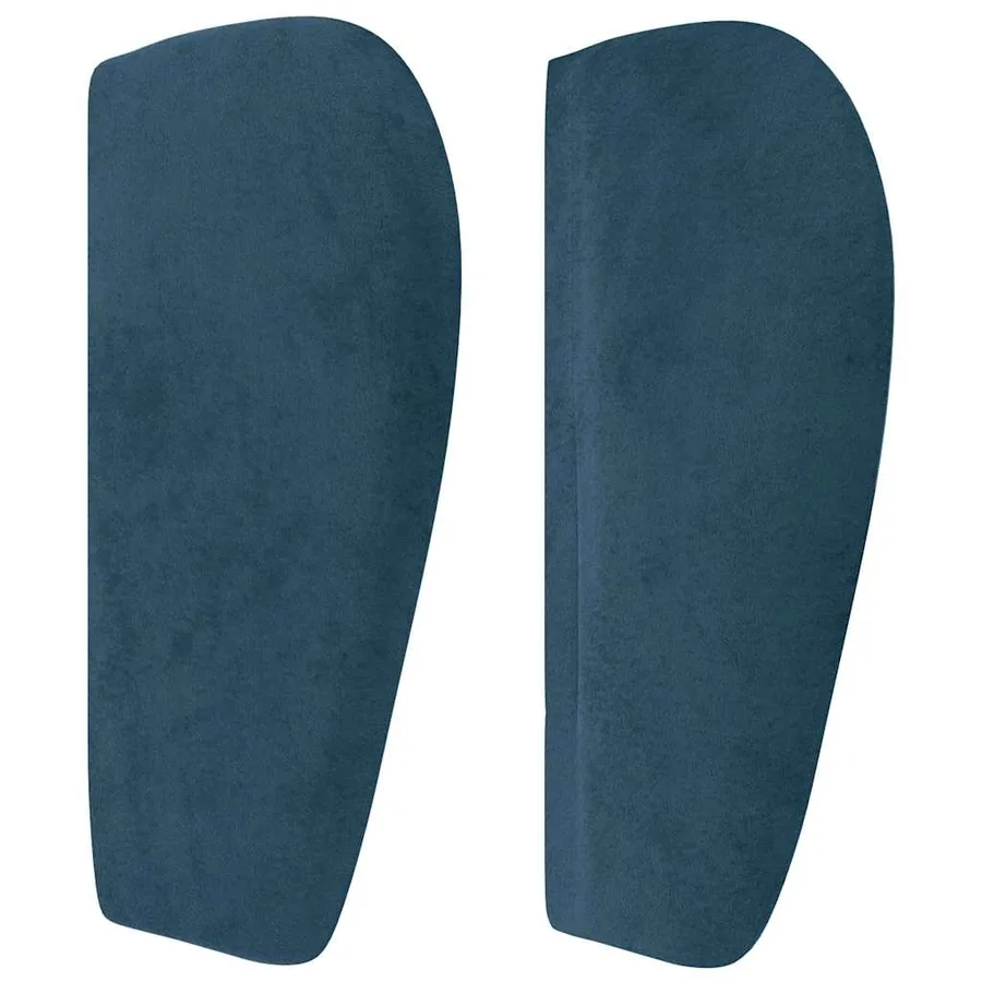Tête de lit avec oreilles Bleu foncé 163x23x78/88 cm Velours - 4
