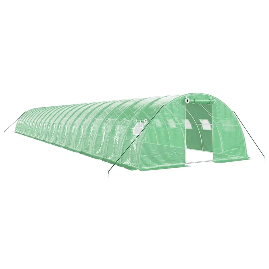 Serre avec cadre en acier vert 80 m² 20x4x2 m - 2