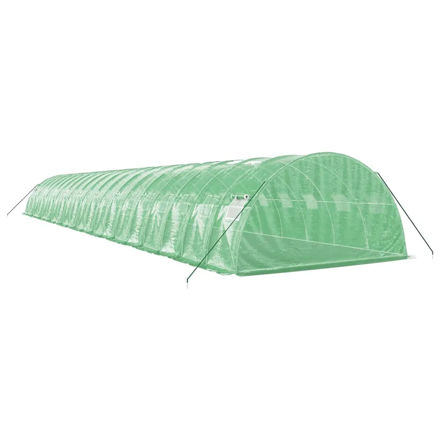 Serre avec cadre en acier vert 80 m² 20x4x2 m - 6