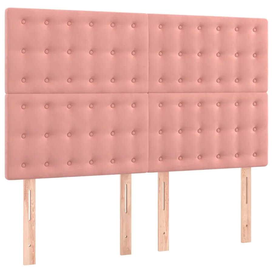 Sommier à lattes de lit avec matelas Rose 140x200 cm Velours - 6