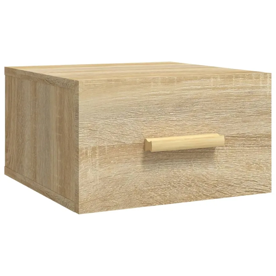 Table de chevet murale chêne sonoma 35x35x20 cm - 2