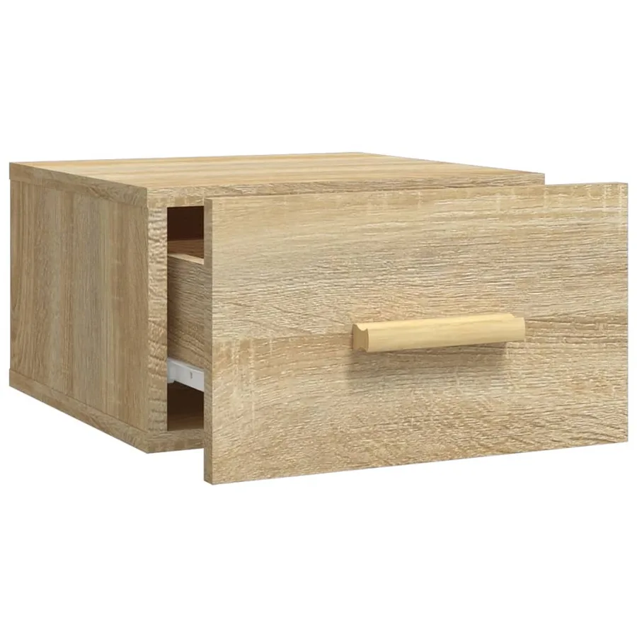 Table de chevet murale chêne sonoma 35x35x20 cm - 5
