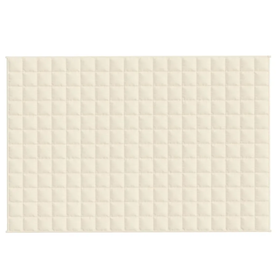 Couverture lestée Crème clair 122x183 cm 9 kg Tissu - 3
