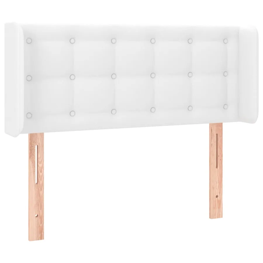 Tête de lit à LED Blanc 93x16x78/88 cm Similicuir - 3