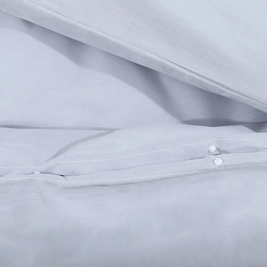 Ensemble de housse de couette Gris 140x200 cm Microfibre légère - 8
