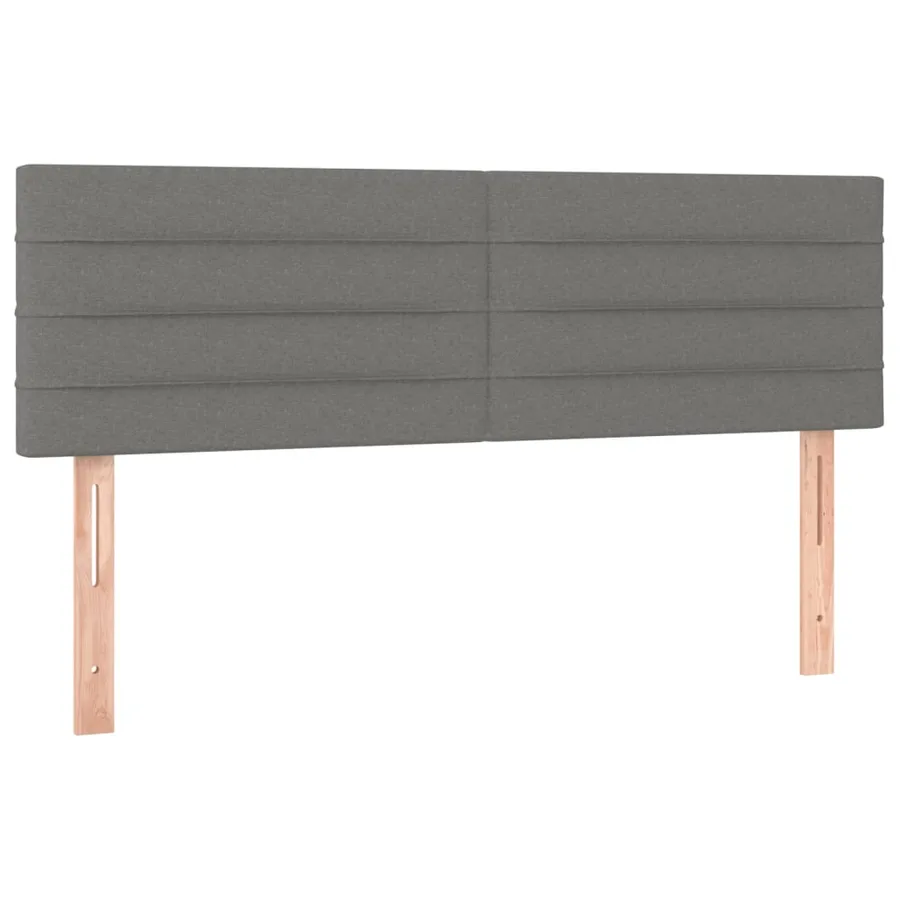 Sommier à lattes de lit avec matelas Gris foncé 140x200cm Tissu - 6