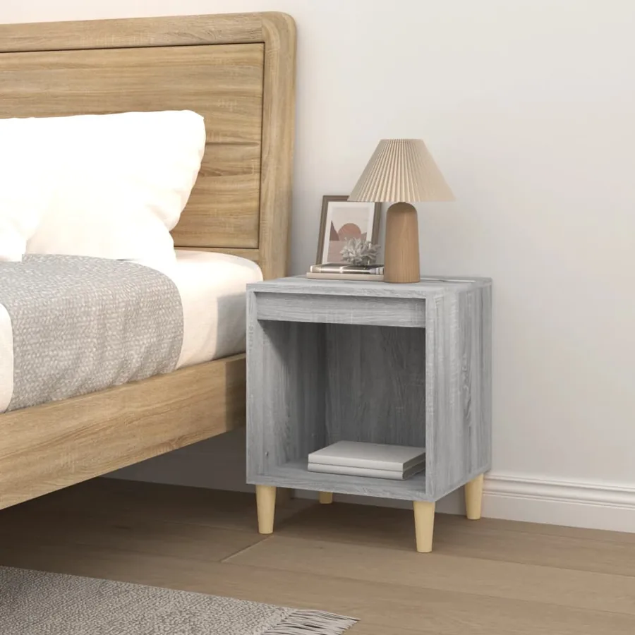 Table de chevet Sonoma gris 40x35x50 cm - 3