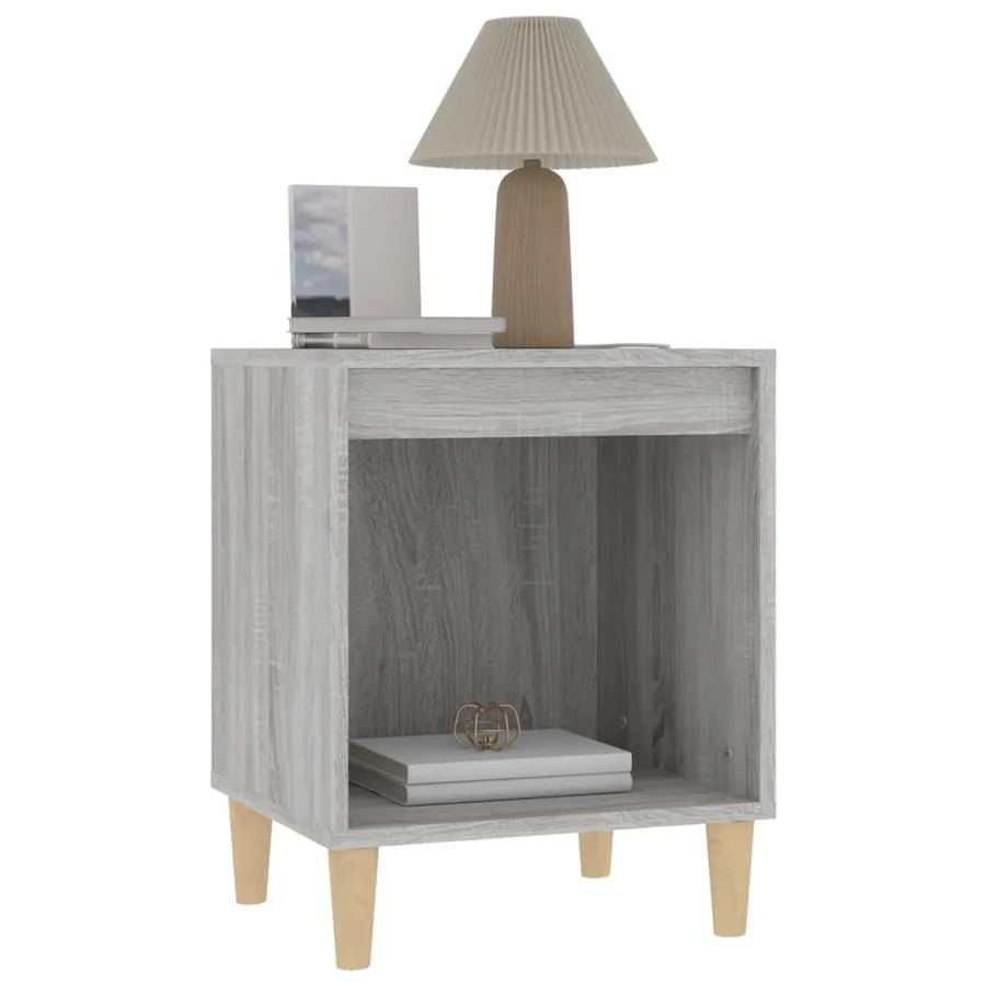 Table de chevet Sonoma gris 40x35x50 cm - 4
