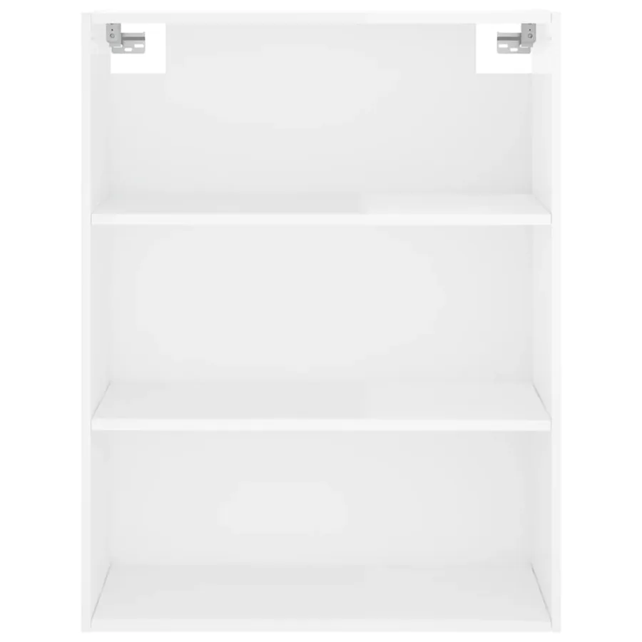 Buffet haut Blanc brillant 69,5x34x180 cm Bois d'ingénierie - 6
