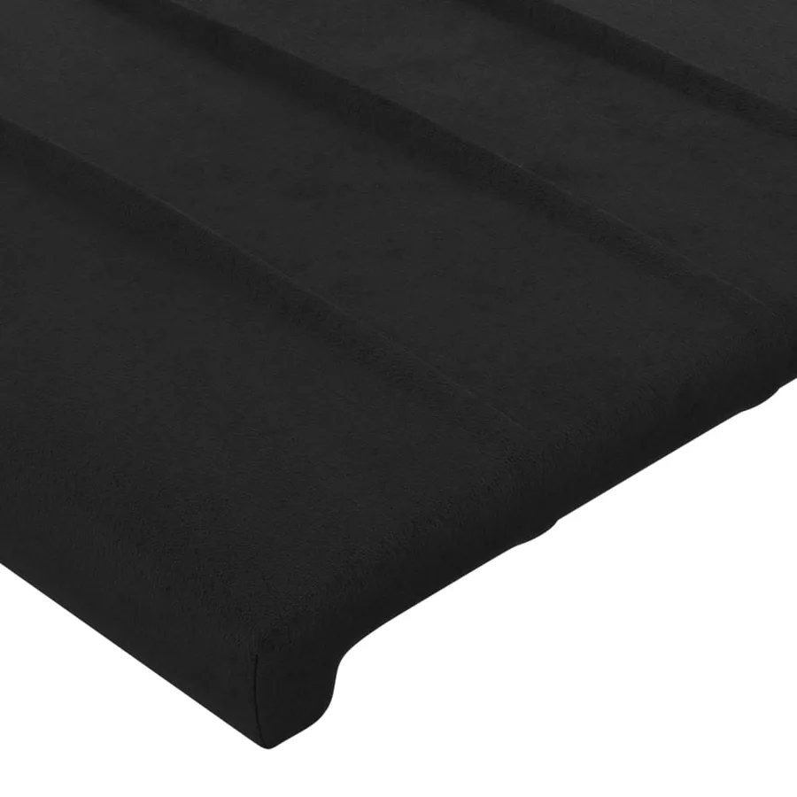 Cadre de lit sans matelas noir velours - 10