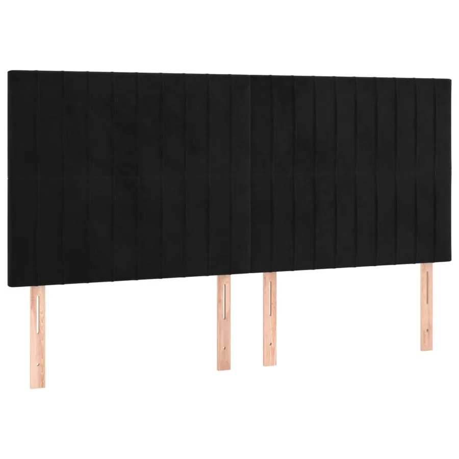 Cadre de lit sans matelas noir velours - 8