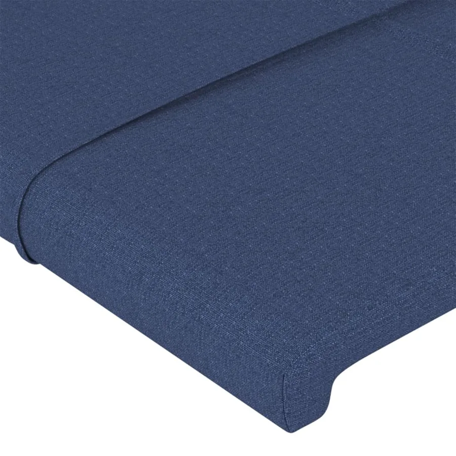 Cadre de lit sans matelas bleu 200x200 cm tissu - 10