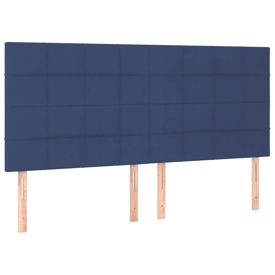 Cadre de lit sans matelas bleu 200x200 cm tissu - 9