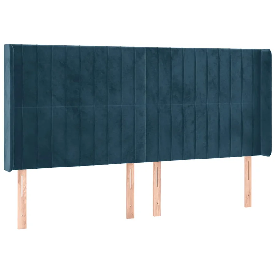 Sommier à lattes de lit matelas et LED Bleu foncé 200x200 cm - 7