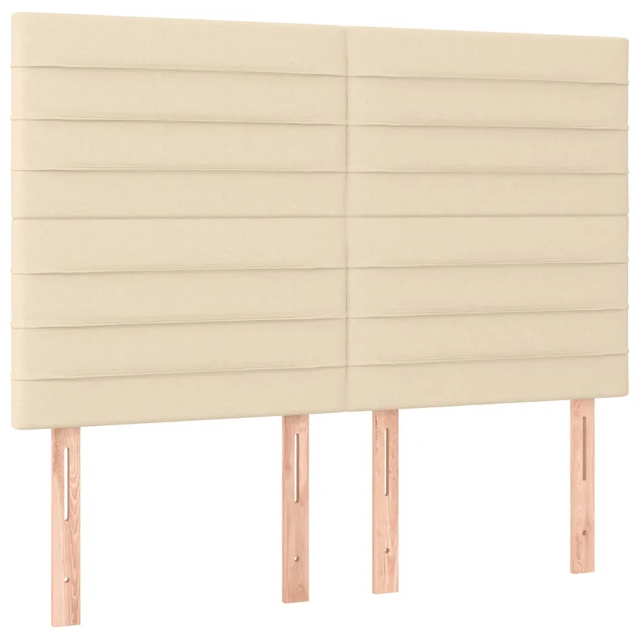 Sommier à lattes de lit avec matelas Crème 140x200 cm Tissu - 6