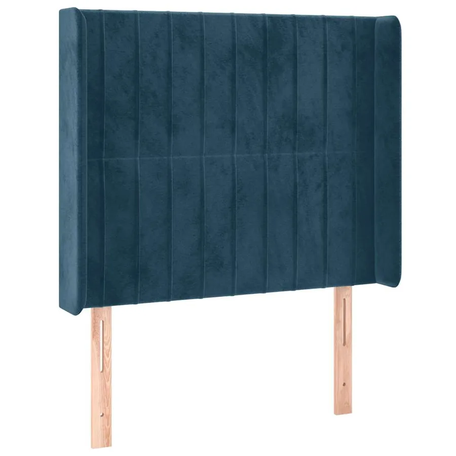 Sommier à lattes de lit matelas LED Bleu foncé 90x190cm Velours - 7