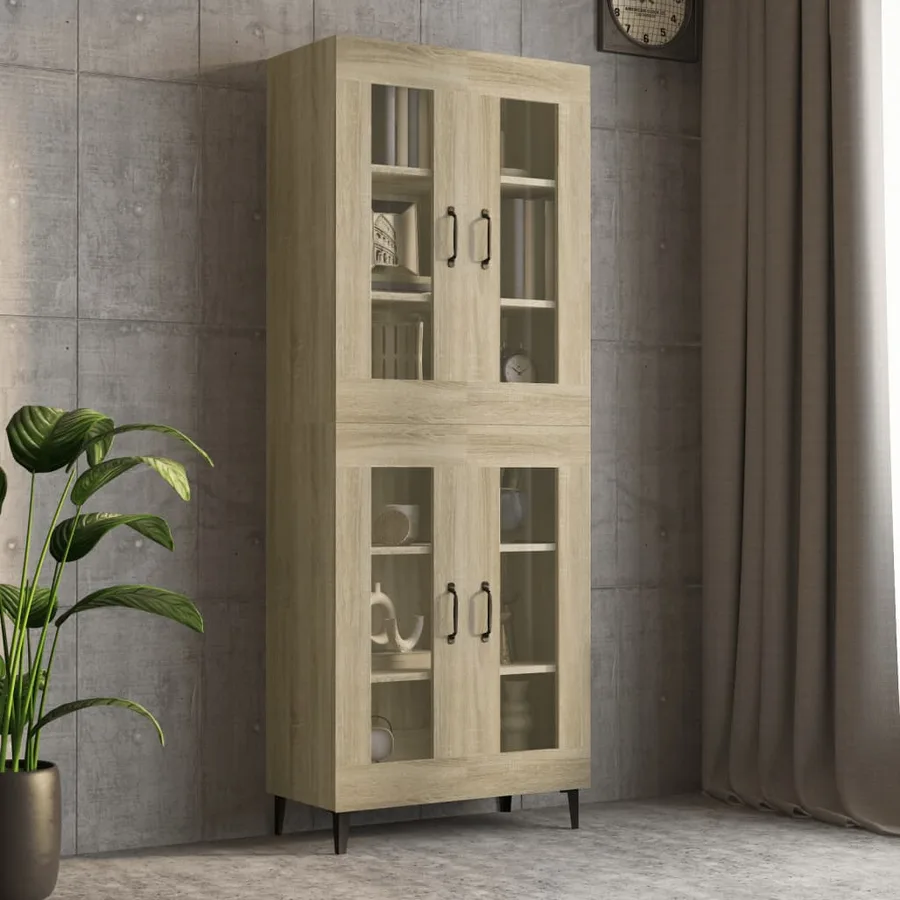 Armoire murale suspendue Chêne sonoma 69,5x34x90 cm - 6