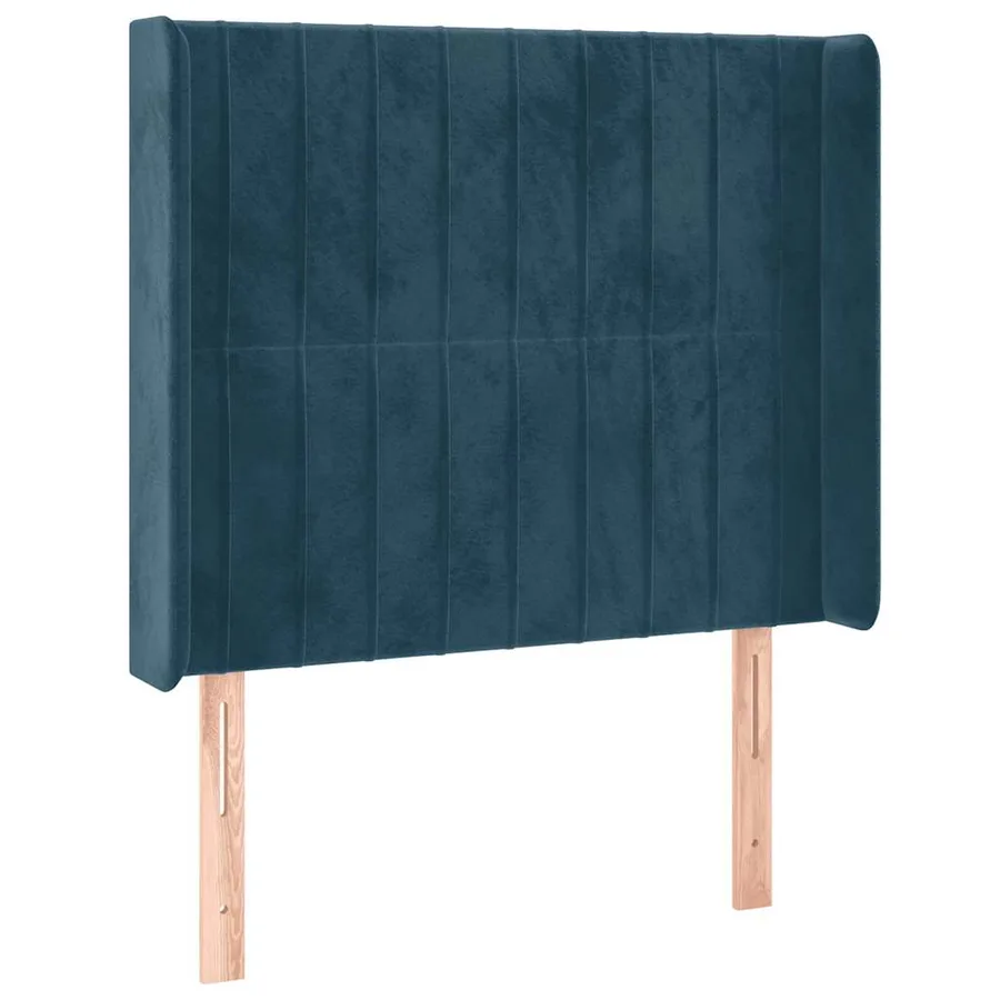 Tête de lit à LED Bleu foncé 93x16x118/128 cm Velours - 3