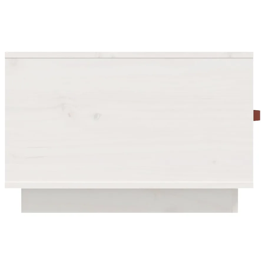 Table basse Blanc 60x53x35 cm Bois massif de pin - 8