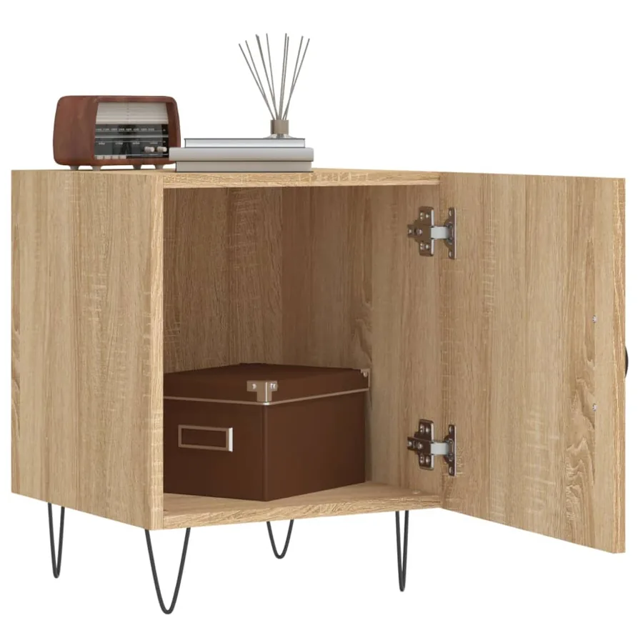 Table de chevet chêne sonoma 40x40x50 cm bois d’ingénierie - 3
