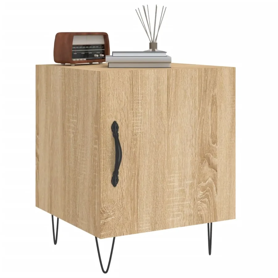 Table de chevet chêne sonoma 40x40x50 cm bois d’ingénierie - 4