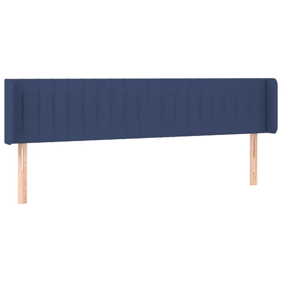 Tête de lit avec oreilles Bleu 183x16x78/88 cm Tissu - 2