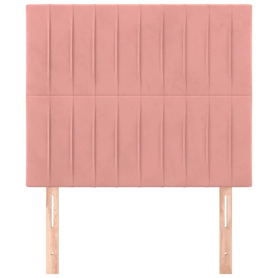 Tête de lit Rose 80x5x118/128 cm Velours - 3