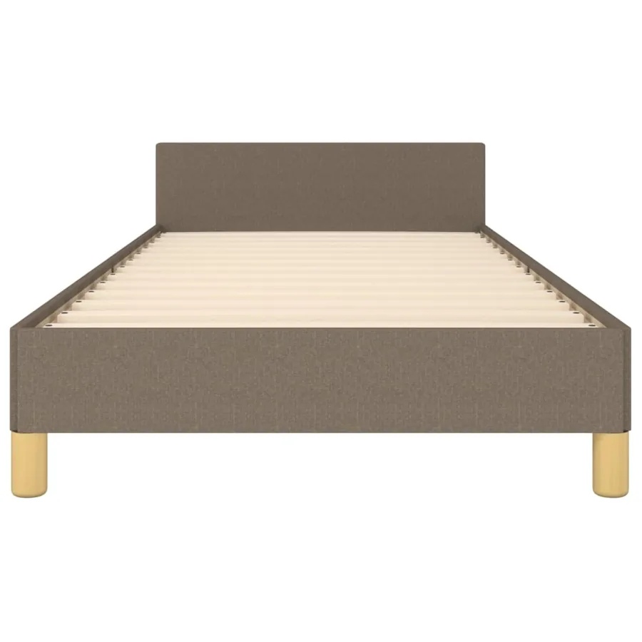 Cadre de lit sans matelas taupe 90x200 cm tissu - 6