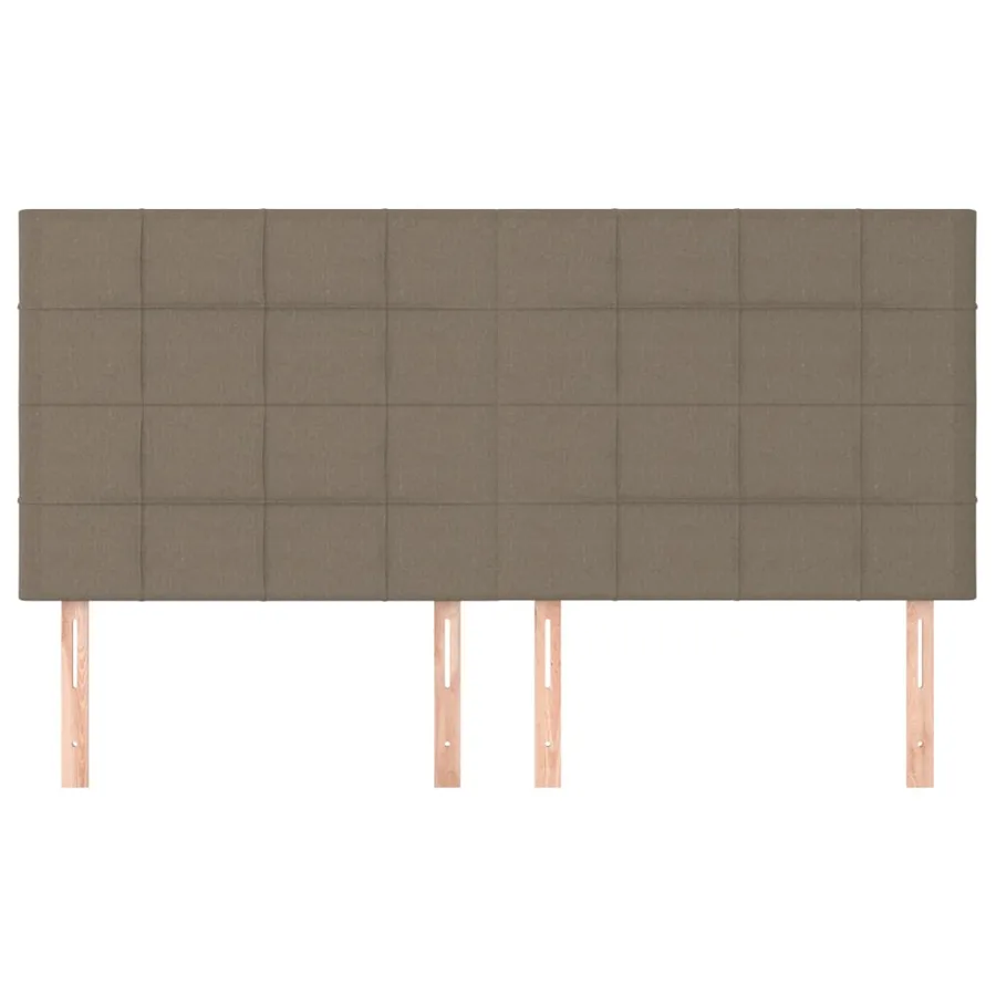 Tête de lit Taupe 160x5x118/128 cm Tissu - 3
