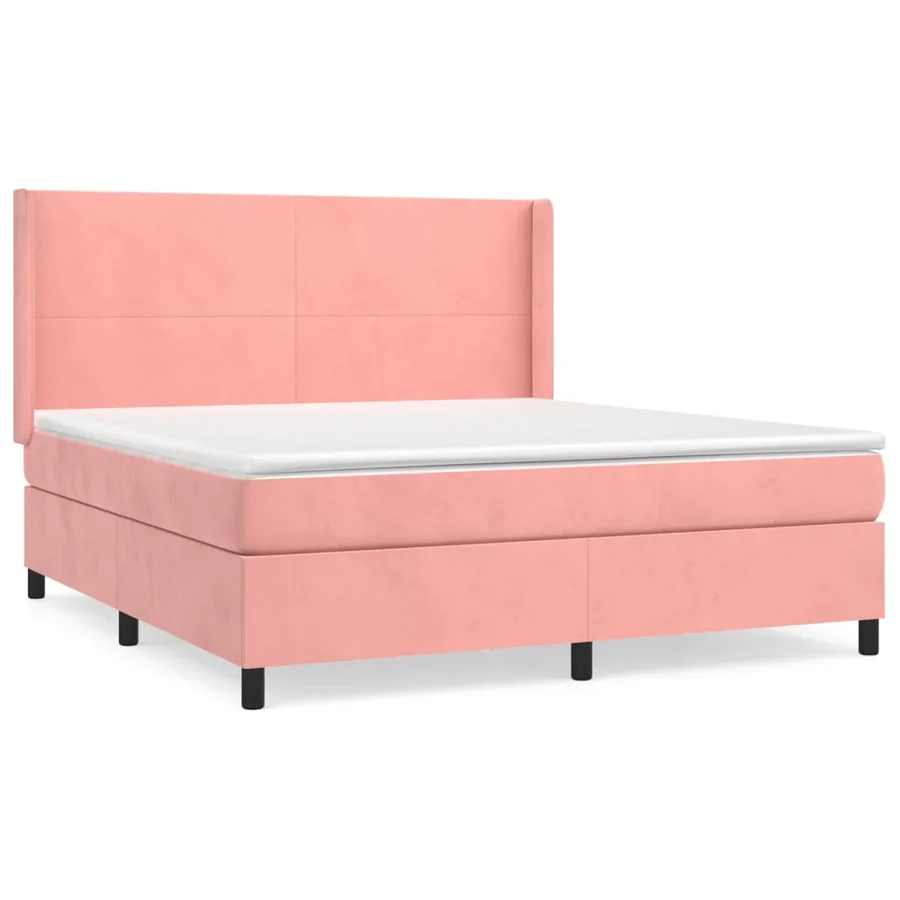 Sommier à lattes de lit avec matelas Rose 180x200 cm Velours - 2