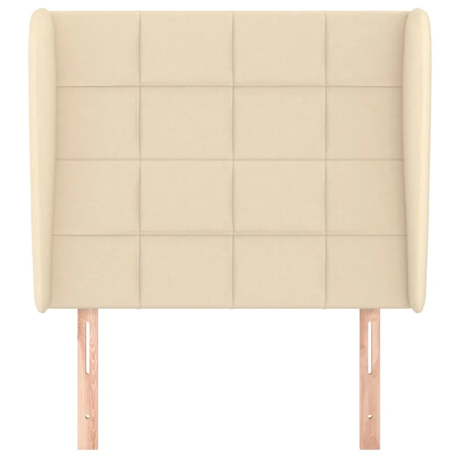 Tête de lit avec oreilles Crème 103x23x118/128 cm Tissu - 3