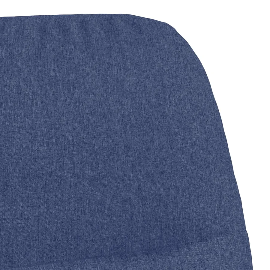 Chaise de relaxation avec tabouret Bleu Tissu - 8