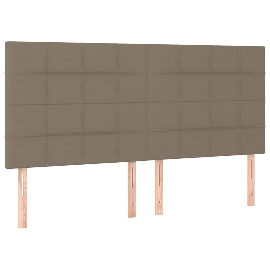 Cadre de lit sans matelas taupe 200x200 cm tissu - 9