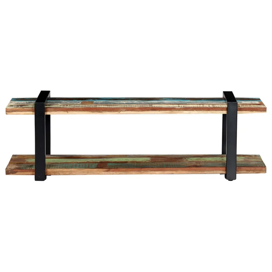 Meuble TV 130x40x40 cm Bois de récupération massif - 3