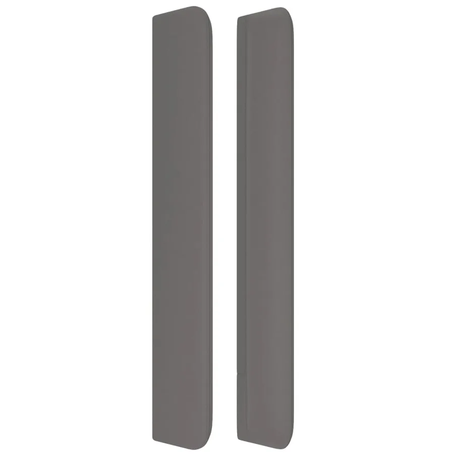 Tête de lit avec oreilles Gris 103x16x118/128 cm Similicuir - 4