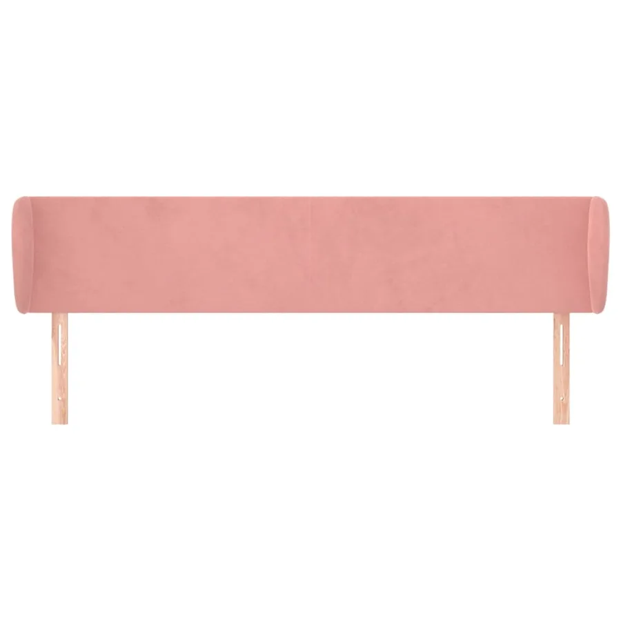 Tête de lit avec oreilles Rose 183x23x78/88 cm Velours - 3