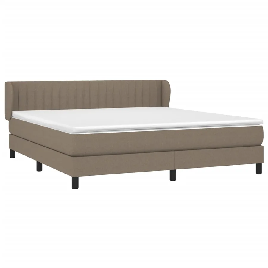 Sommier à lattes de lit avec matelas Taupe 180x200 cm Tissu - 3