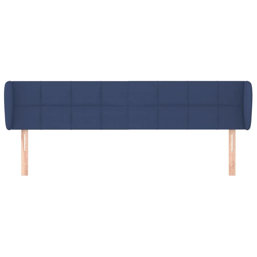 Tête de lit avec oreilles Bleu 183x23x78/88 cm Tissu - 3