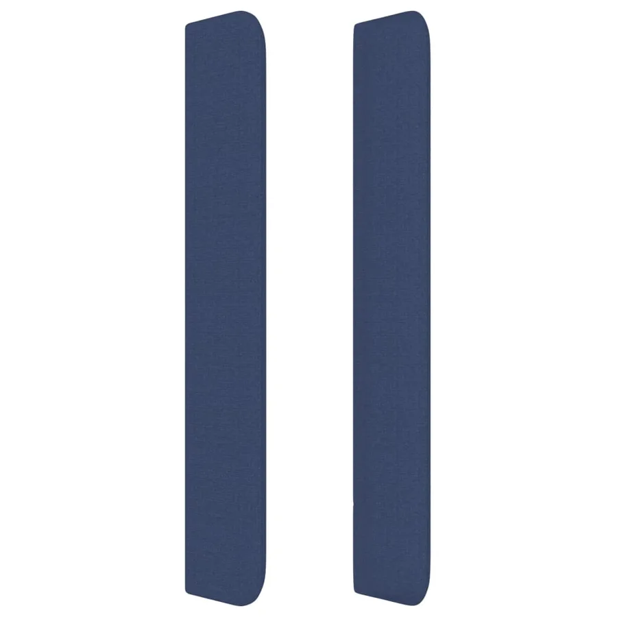 Tête de lit avec oreilles Bleu 93x16x118/128 cm Tissu - 4