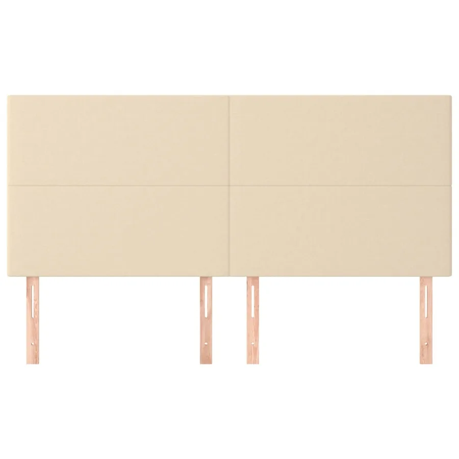 Tête de lit Crème 180x5x118/128 cm Tissu - 3