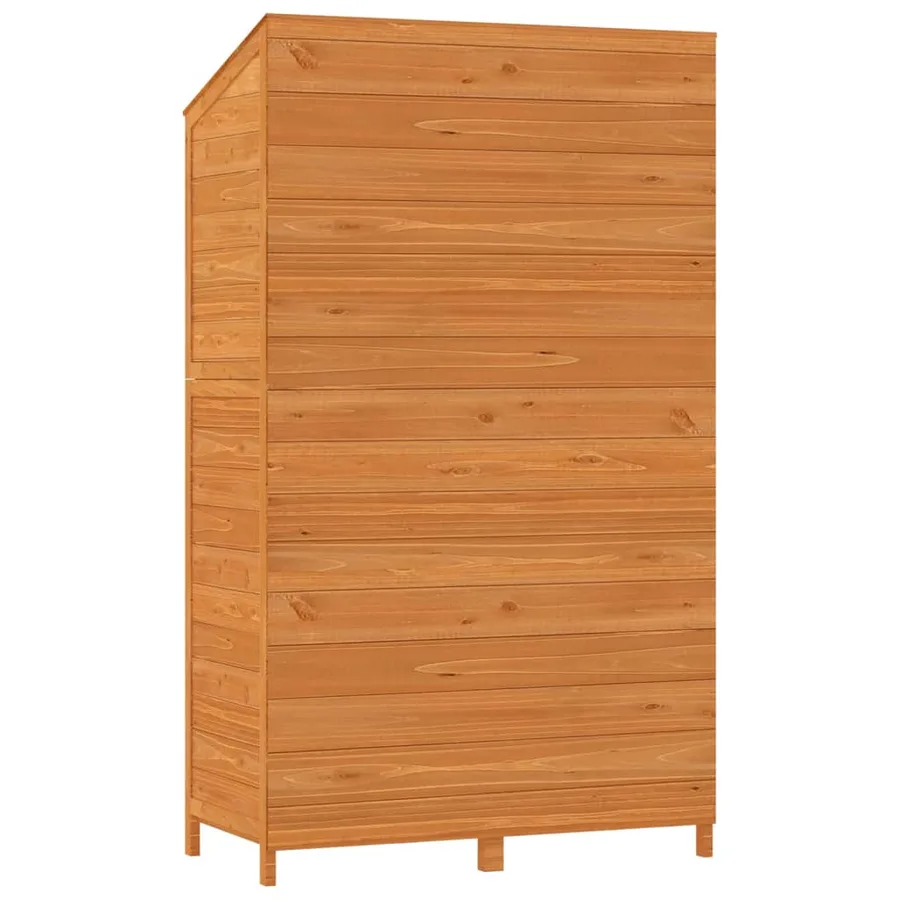 Remise de jardin Marron 102x52x174,5 cm Bois de sapin solide - 6