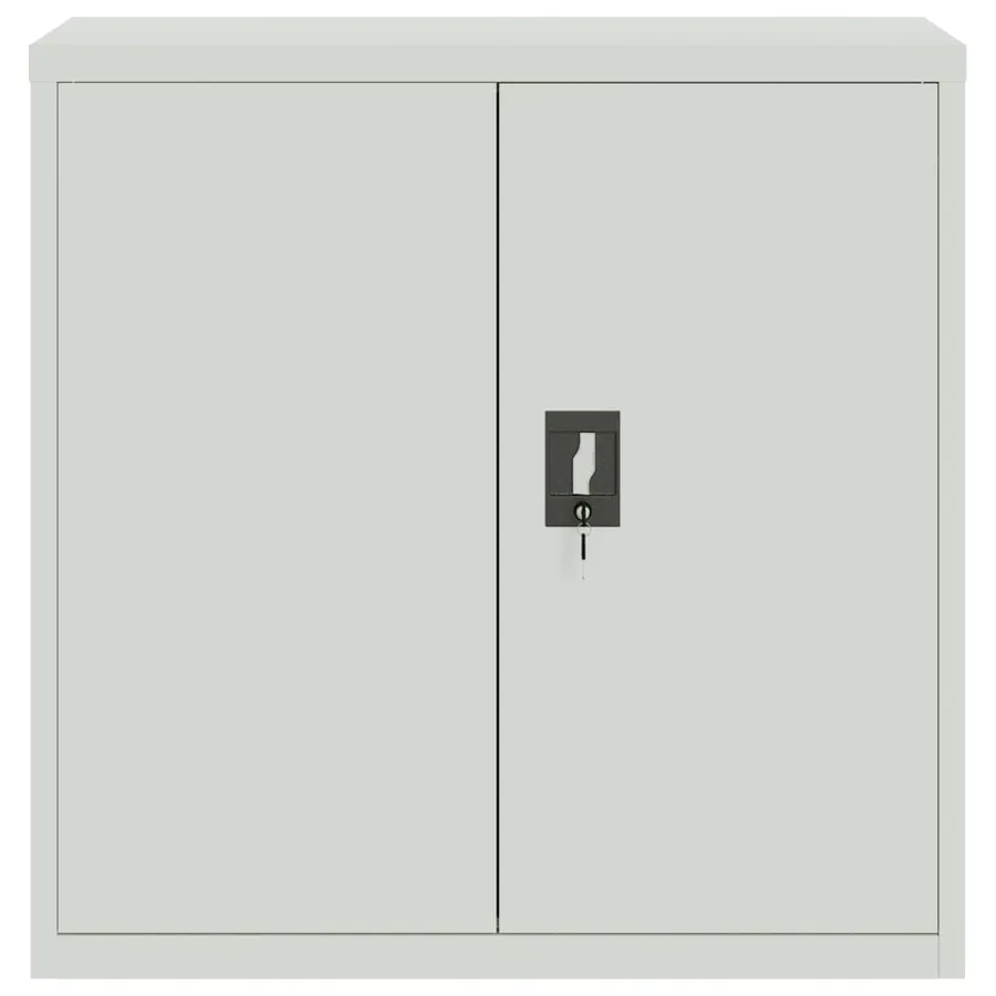 Classeur gris clair 90x40x130 cm acier - 8