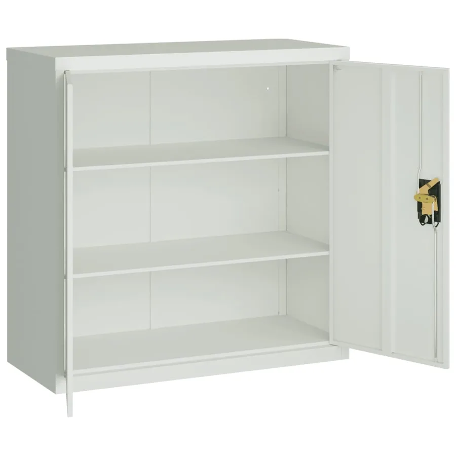 Classeur gris clair 90x40x130 cm acier - 9