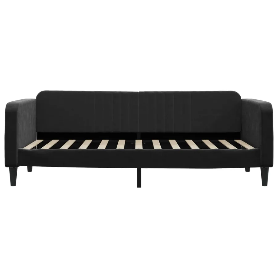 Lit de jour avec gigogne sans matelas noir 90x200 cm - 7